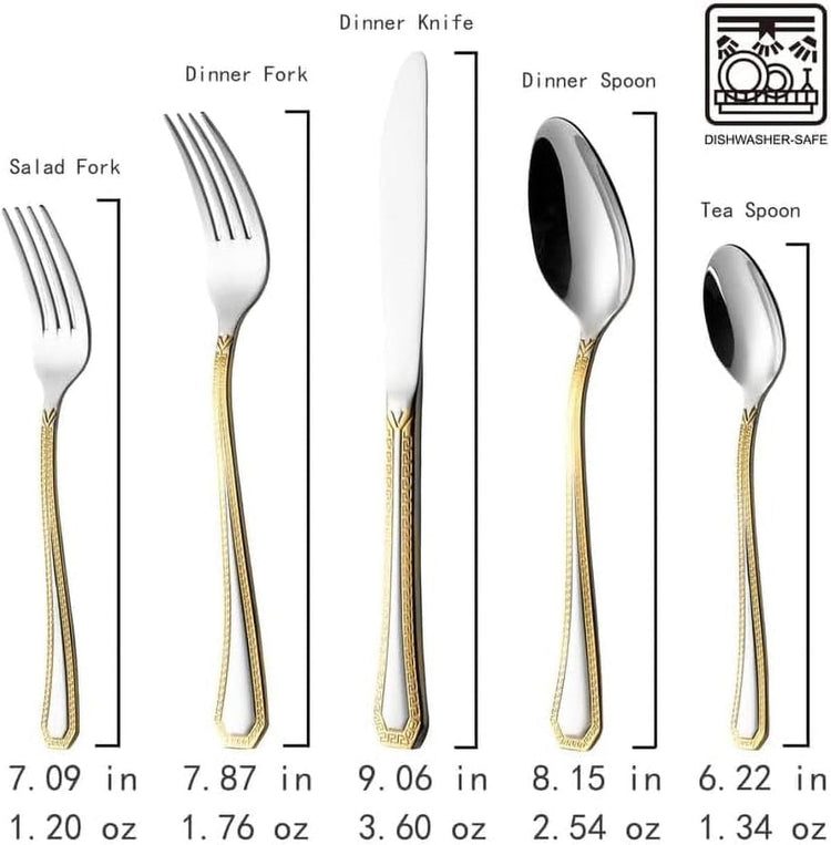 120 Pieces Vintage Gold Dinnerware and 18