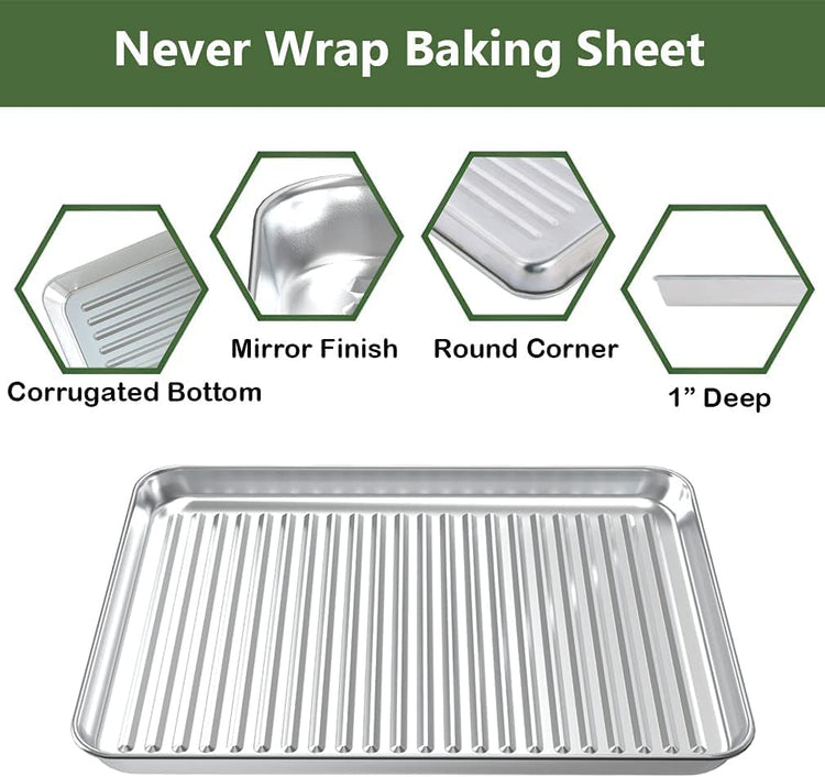 Quarter Baking Sheet Pan Cooling Rack Set
