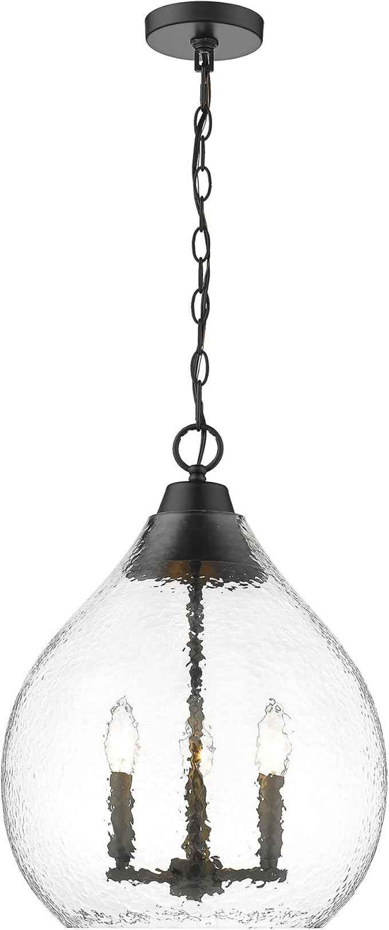 Golden Lighting Ariella 3-Light Pendant in Matte Black