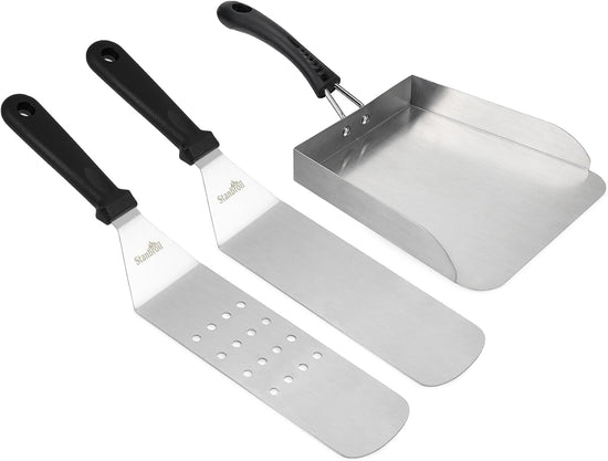 Stanbroil Griddle Spatula Set - Stainless Steel, 3 PCS Flat Top Grill Accessories for Blackstone Griddle - Nestoria