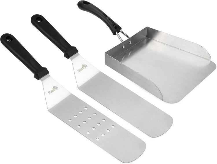 Stanbroil Griddle Spatula Set - Stainless Steel, 3 PCS Flat Top Grill Accessories for Blackstone Griddle - Nestoria