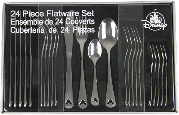 Disney Theme Park Exclusive Mickey Icon 24 Piece Flatware Set