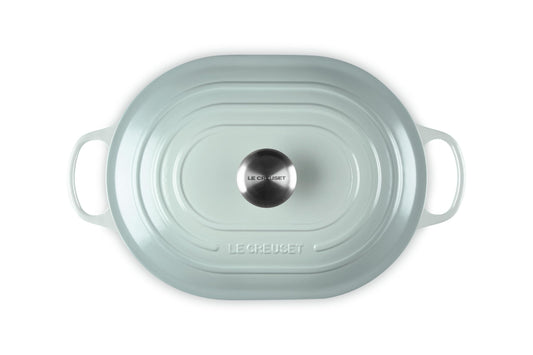 Enameled Cast Iron Oval Casserole with Lid