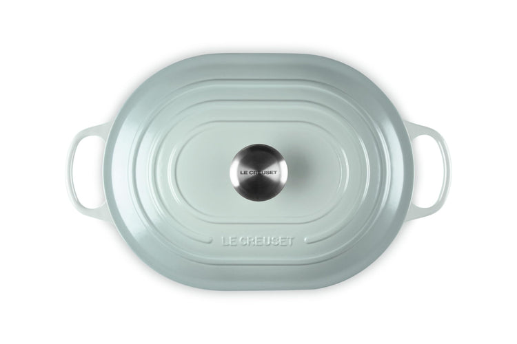 Enameled Cast Iron Oval Casserole with Lid