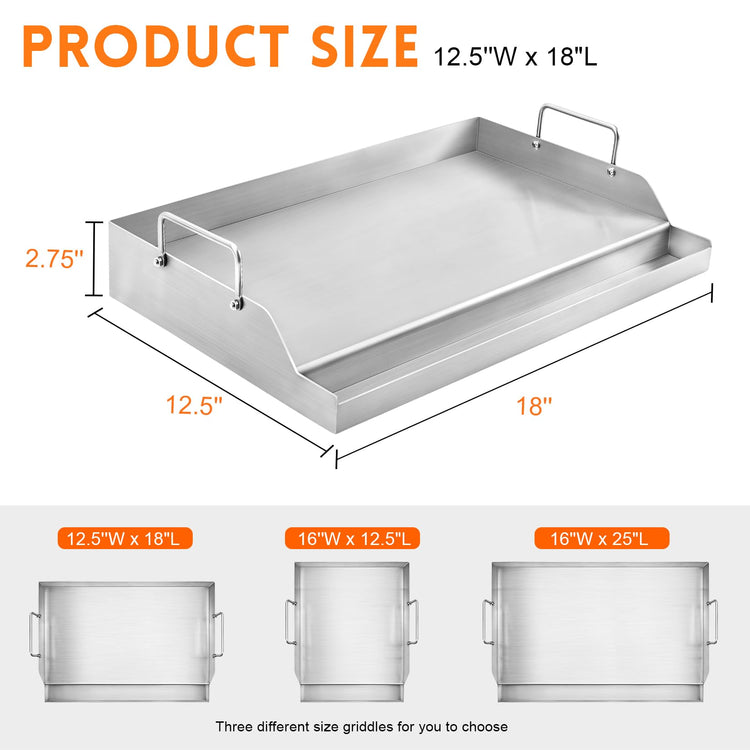 Stainless Steel Griddle for Gas Grills