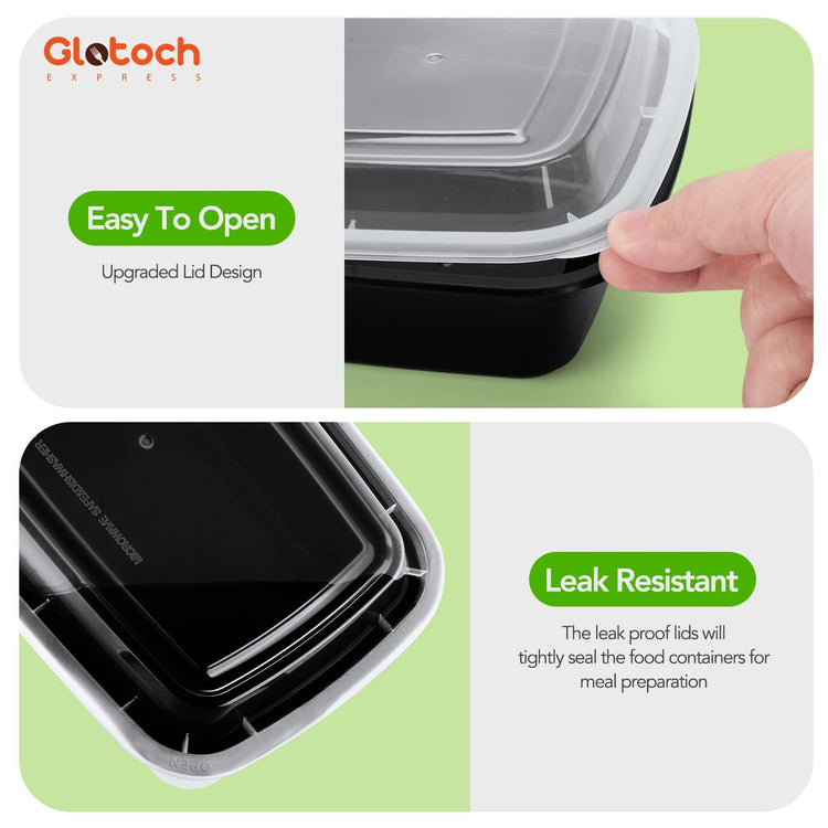 Glotoch Meal Prep Containers with Lids (50 Count)