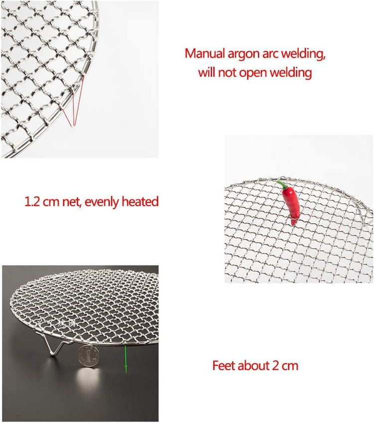 8.3" Round Cooling Rack Baking 304 Stainless Steel Versatile Steaming Grilling Fit Air Fryer