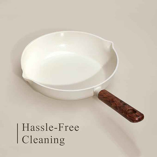 CAROTE 21pcs Cookware Set Nonstick Pots and Pans Set, Ceramic Cookware Set Induction Cookware, Non toxic Healthy Non Stick Kitchen Cooking Set, PFAS PTFE Free, White