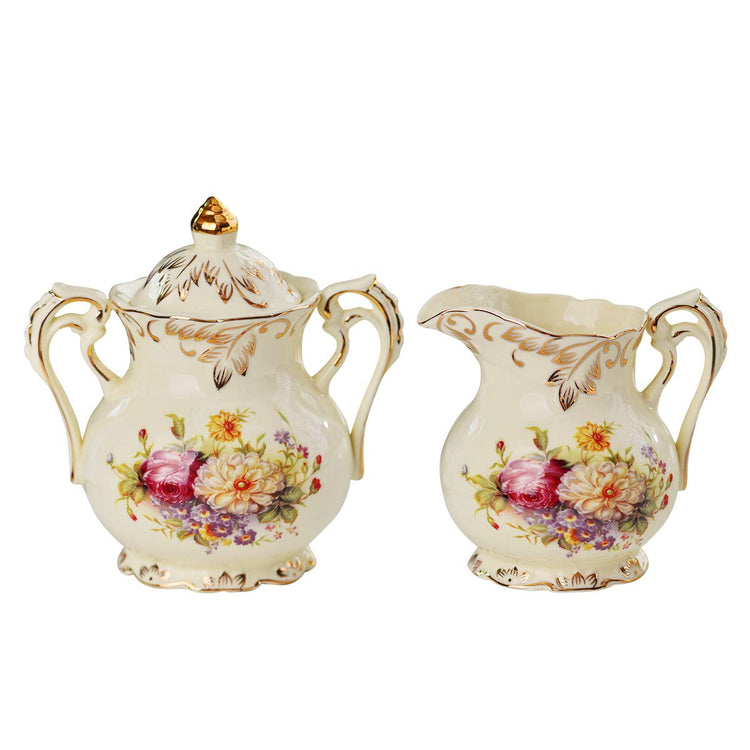 Ceramic Sugar and Creamer Set