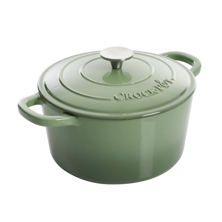 Crock Pot Artisan 5 Quart Enameled Cast Iron Round Dutch Oven