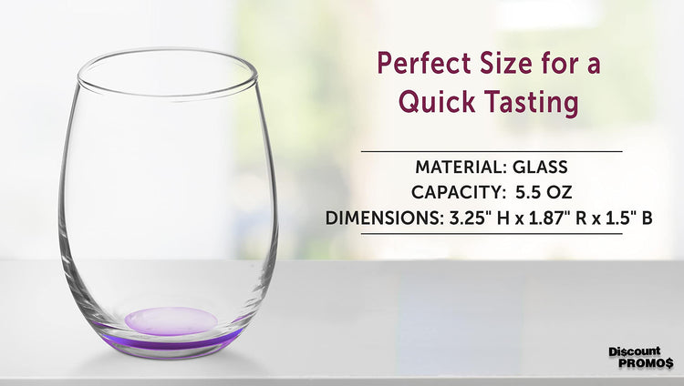Stemless Wine Glasses by ARC 5.5 oz. Set of 12 (12 Count)