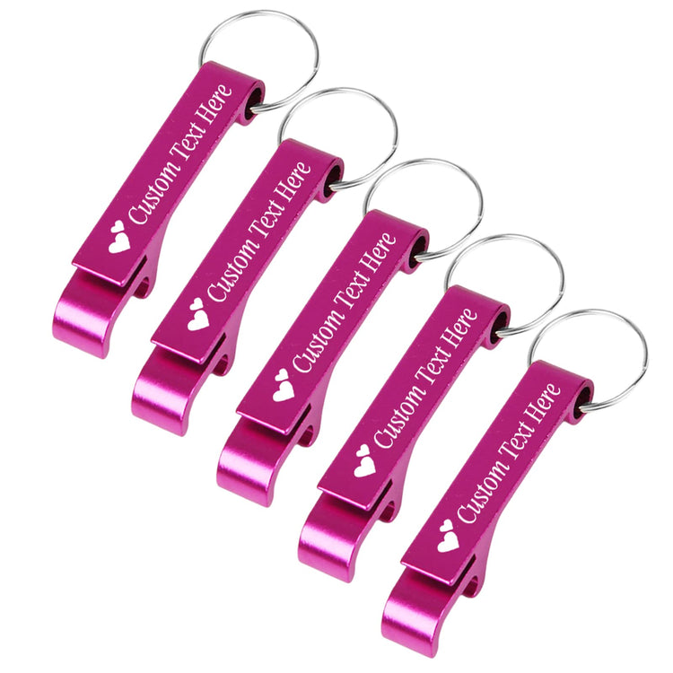 5PCS Personalized Bottle Opener Keychain Bulk Custom Beer Bottle Opener with Logo Text Engraved Wedding Bottle Opener Favors Customized Gifts for Guests Baby Shower Birthday Party (5 Count)