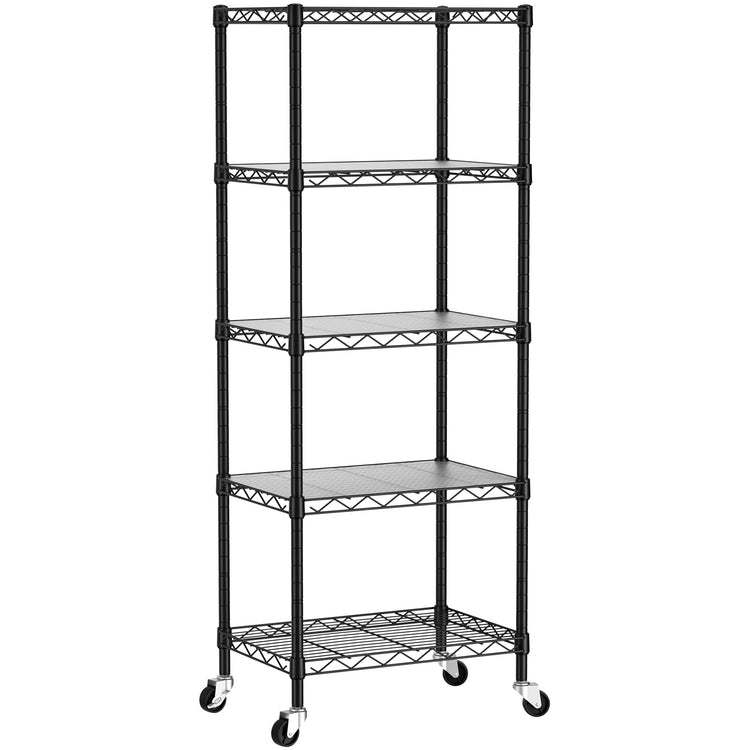 Small Wire 5 Adjustable Shelves Pantry Metal Shelf Floor Organizer