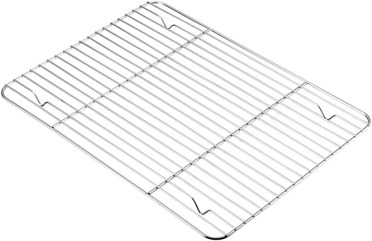 TeamFar Baking Sheet with Rack Set, Stainless Steel Baking Pan Tray Cookie Sheet with Cooling Rack, Non Toxic & Healthy, Easy Clean & Dishwasher Safe