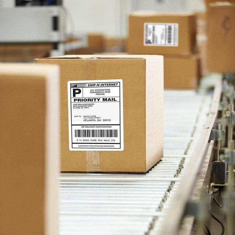 FungLam 4x6 Thermal Printer Labels - 1000 Fanfold Direct Shipping Labels, Perforated With Strong Adhesive - Compatible With Zebra, Rollo and Most Thermal Printers