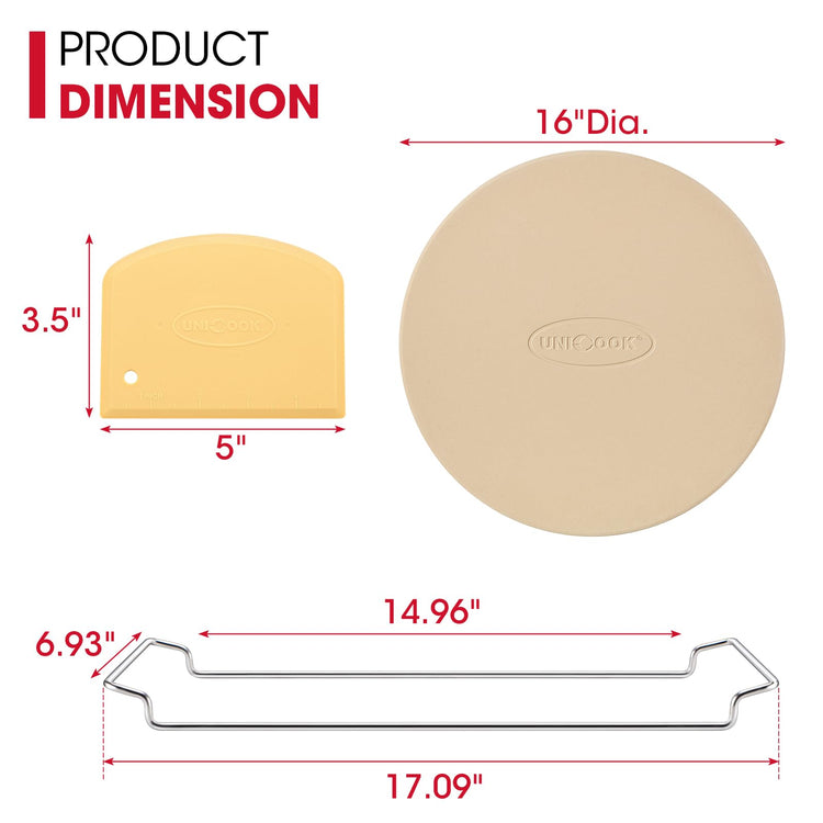 16 Inch Round Pizza Stone for Oven and Grill