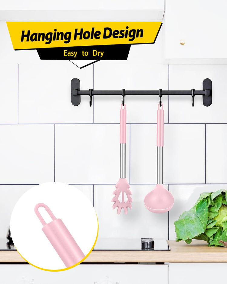 Silicone Pasta Fork and Ladle Spoon Set (2 Count)