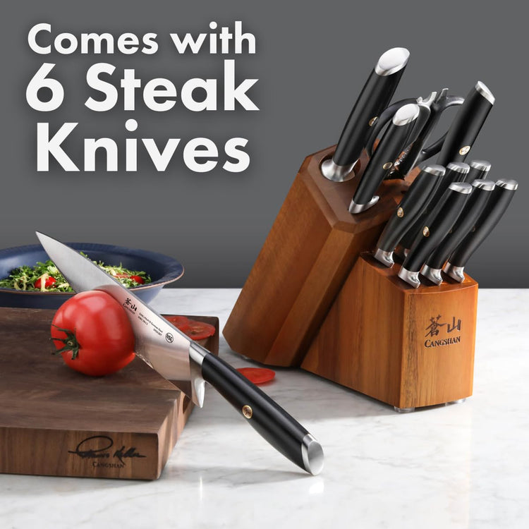 L Series 12 Piece Knife Block Set with 6 Steak Knives (12 Count)