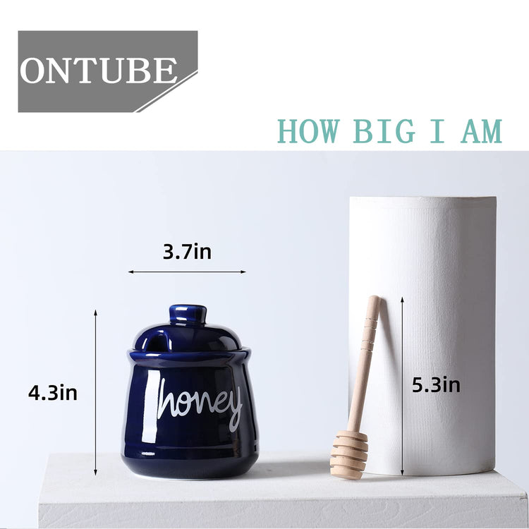 Honey Jar with Dipper and Lid (12 Ounce)