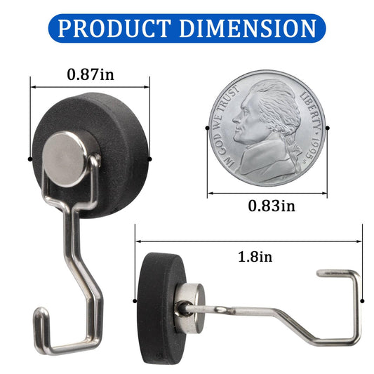 Magnetic Hooks for Grill & Refrigerator (12 Count)