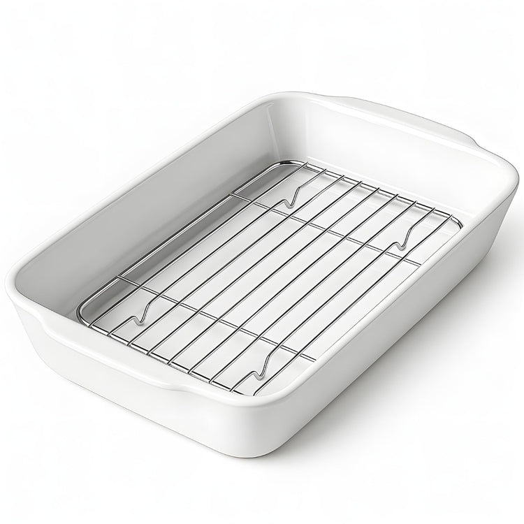HOMBENE 2 QT Small Ceramic Baking Dish