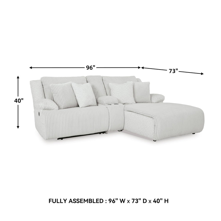 Top Tier Reclining Sectional Sofa with Chaise (3 Count)