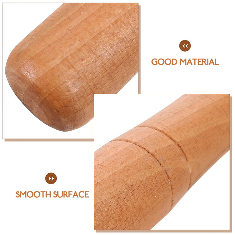PRETYZOOM Pickle Sticks Food Grinding Stick Garlic Masher Garlic Crusher Bar Kitchen Gadget Handle Pestle Sauerkraut Pounder Bar Muddler Ceramics Tools Hand Tools Solid Wooden Grater