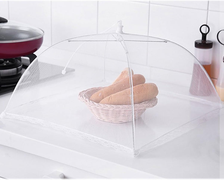 Simply Genius Pop-Up Mesh Food Cover Tent - 17 x 17 in, White, 3-Pack, Compact - Camping Essentials & Picnic Food Covers - Outdoor Party Essentials