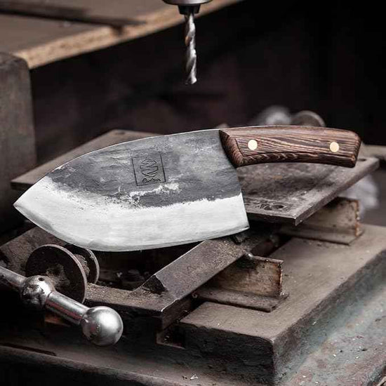 COOLINA Galba Butcher Knife, Full Tang Wide Blade, All-around Kitchen Knife for Meats and Bones