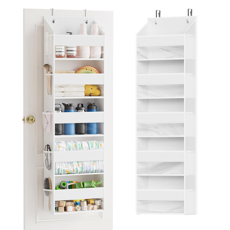 1 Pack Over The Door Organizer with 5 Large Pockets and 10 Mesh Side Pockets