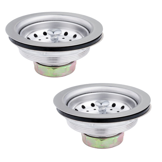 2 Pack Kitchen Sink Basket Strainer and Stopper (2 Count)