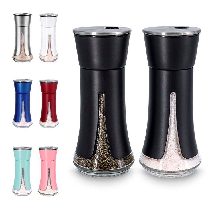 Black Salt and Pepper Shakers by Aelga (2 Count)