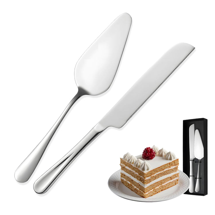Silver Cake Cutting Set for Wedding