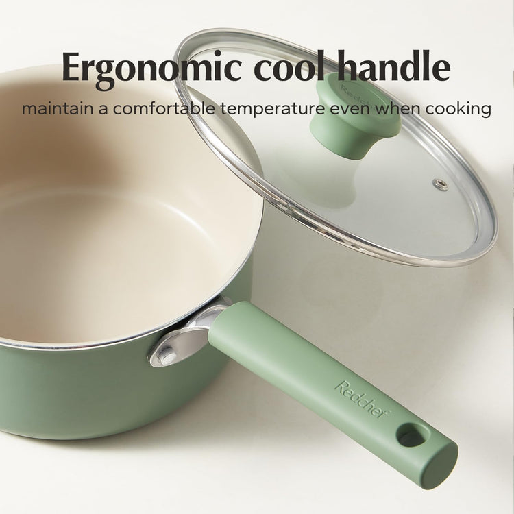 Ceramic Nonstick Saucepan with Lid