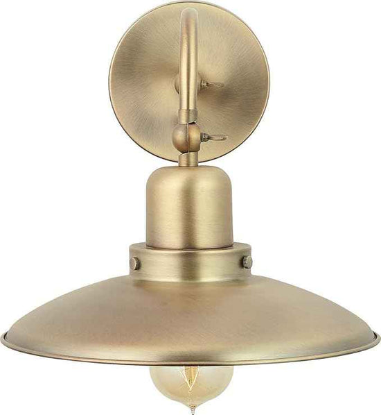 Capital Lighting 634811AD Dewitt Metal Portable Wall Sconce, 1-Light 100 Watts, 18" H x 10" W, Aged Brass
