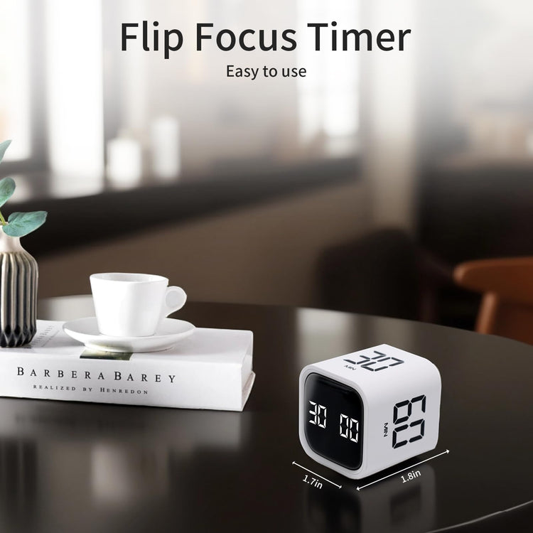 Productivity Timer Flip Gravity Sensor Cube Timer Countdown & Countup (2 Count)