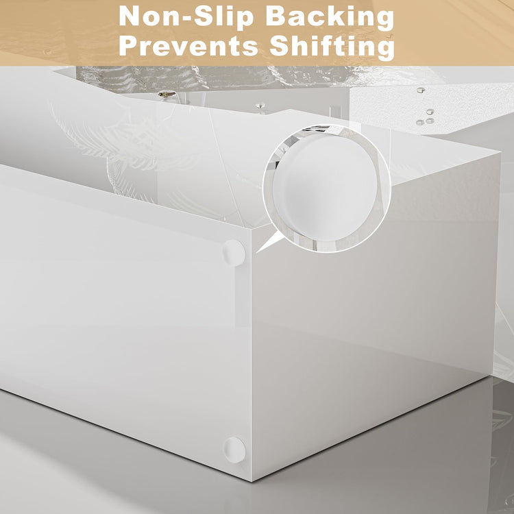 White Acrylic Guest Towel & Napkin Holder