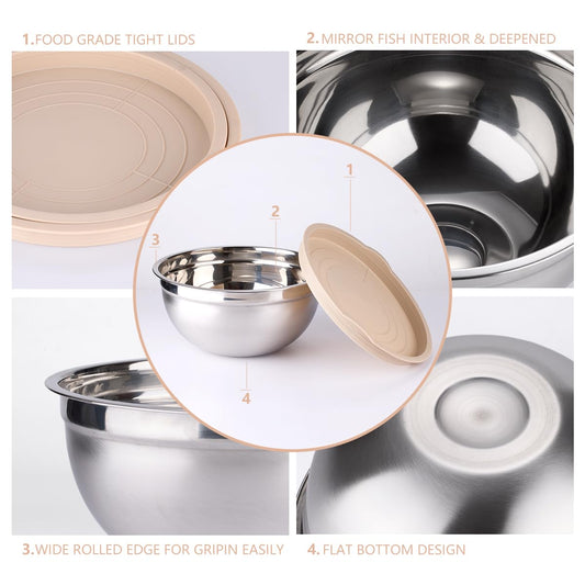 Mixing Bowls with Lids Set (25 Count)
