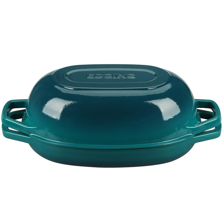 Enameled Cast Iron Oval Dutch Oven Pot with Lid