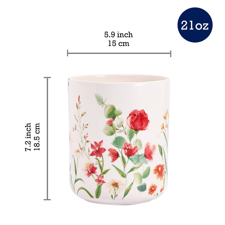 Summer Provence Ceramic Utensil Holder Set of 2 (2 Count)