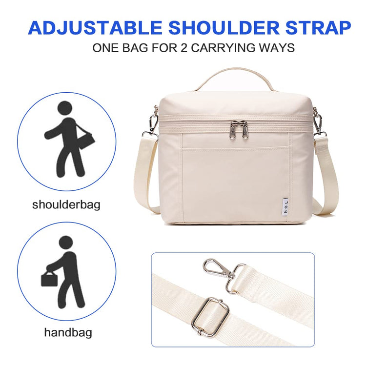 NOL 8L Insulated Lunch Bags for Women Cooler Bag Lightweight Nylon Waterproof Lunch Box For Work