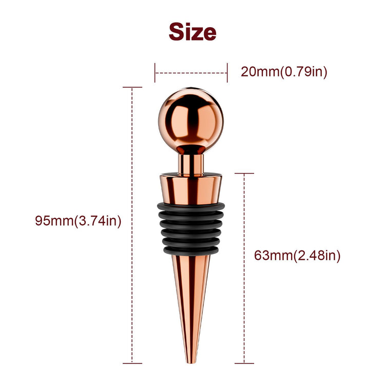 Wine Stoppers for Wine Bottles 3Pcs Vacuum Wine Bottle Stopper with Silicone Reusable Wine Corks (3 Count)