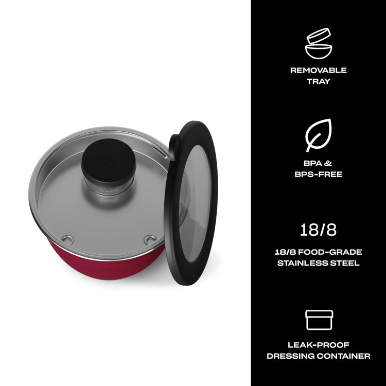 Stainless Steel Salad Bowl Kit 64oz