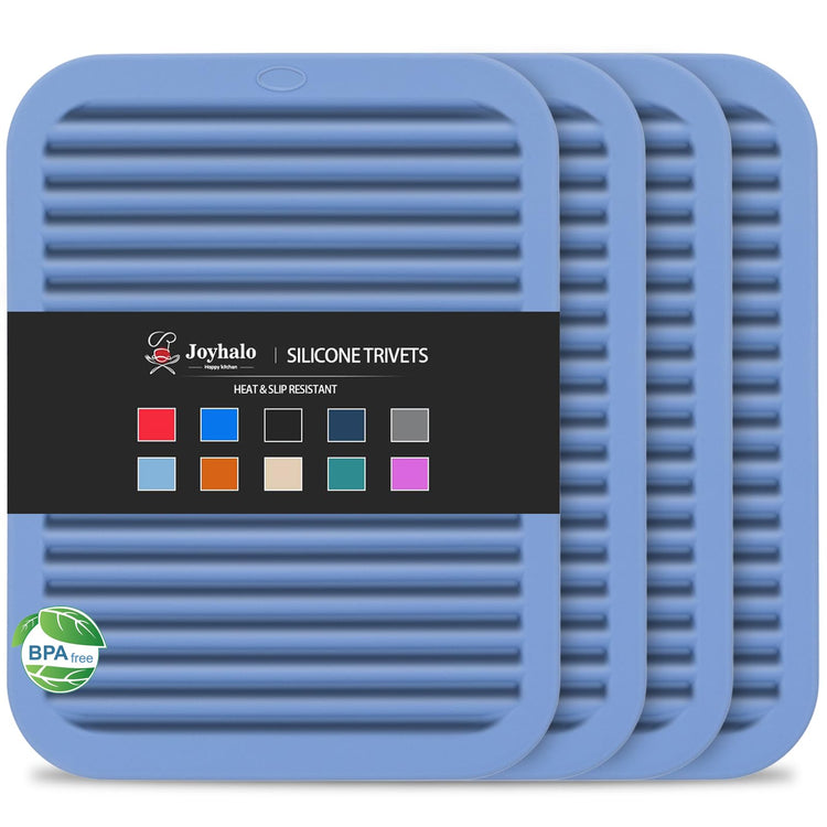 4 Pack Square Silicone Trivets (4 Count)