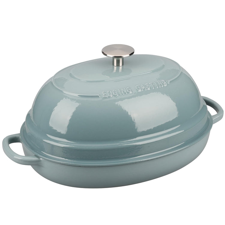 Enameled Oval Cast Iron Dutch Oven Pot with Lid
