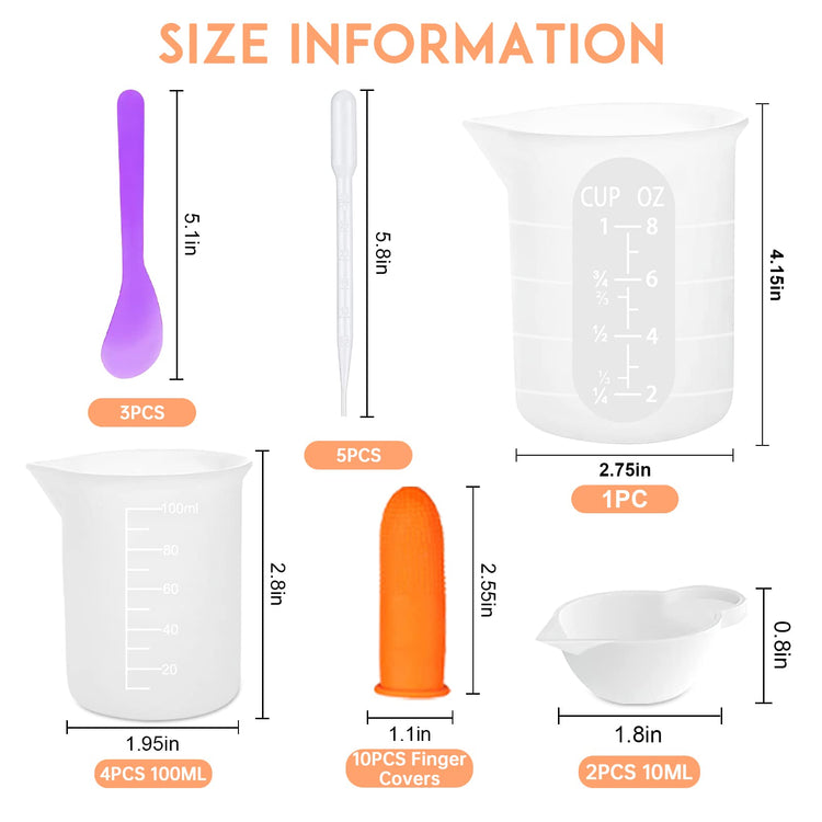 Silicone Resin Measuring Cups