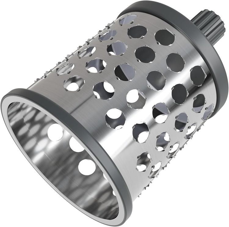 Zyliss Rotary Cheese Grater, Aluminium, 3 Steel Drum Blades, Cheese, Vegetable, Chocolate, Nut, Fruit Grater with Handle, Non-Slip Suction Foot and Table Clamp, 5 Year Guarantee