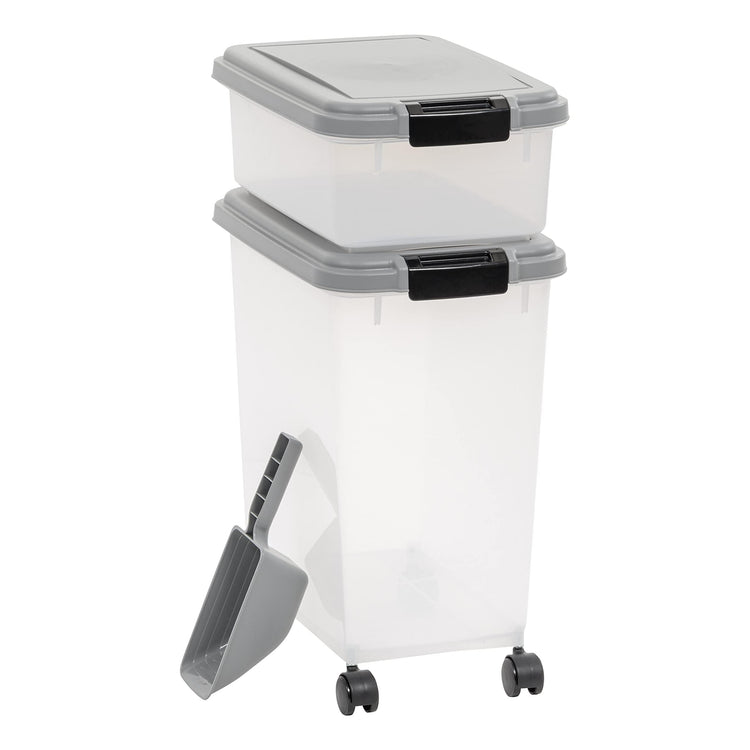 3 Piece Airtight Pet Food Storage Container Combo with Scoop (3 Count)