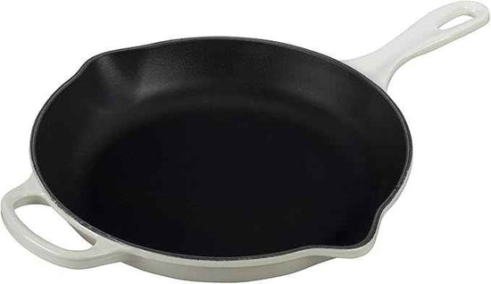 Le Creuset Enameled Cast Iron Signature Iron Handle Skillet, 10.25", White