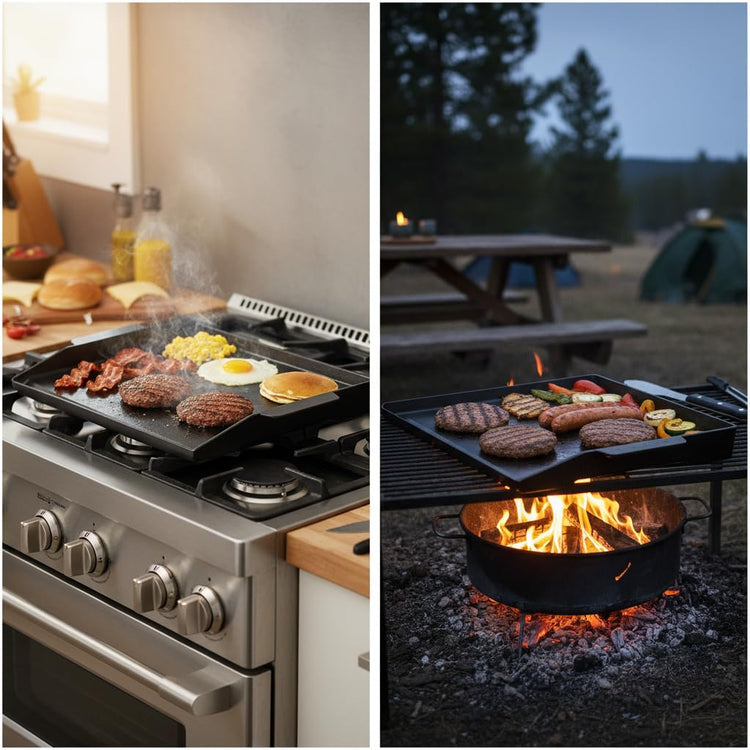 Onlyfire Pre Seasoned Universal Cast Iron Cooking Griddle